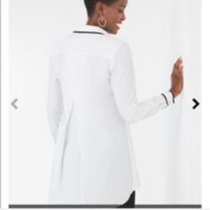 PERFECT CONDITION Chico's White Pleat Tunic Blouse